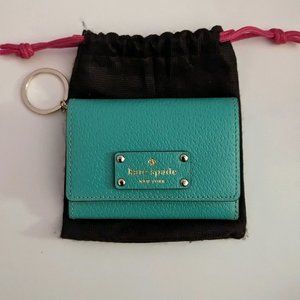 Kate Spade Wellesley Budgreen Leather Mini Wallet VTG NWT